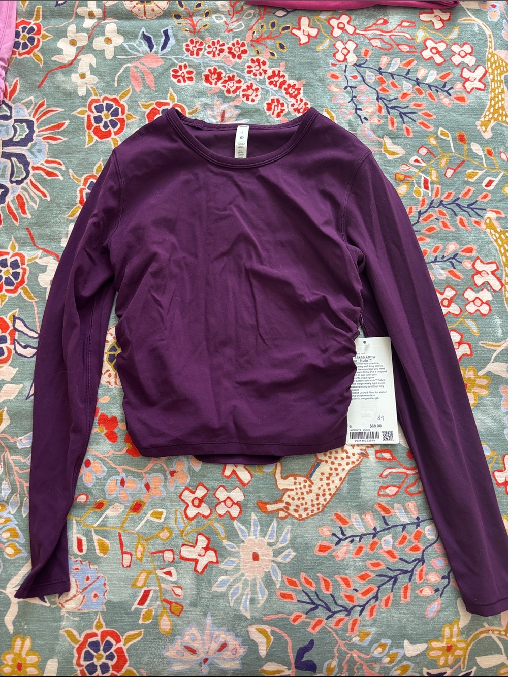 lululemon athletica Long-Sleeve Crewneck Top in Plum